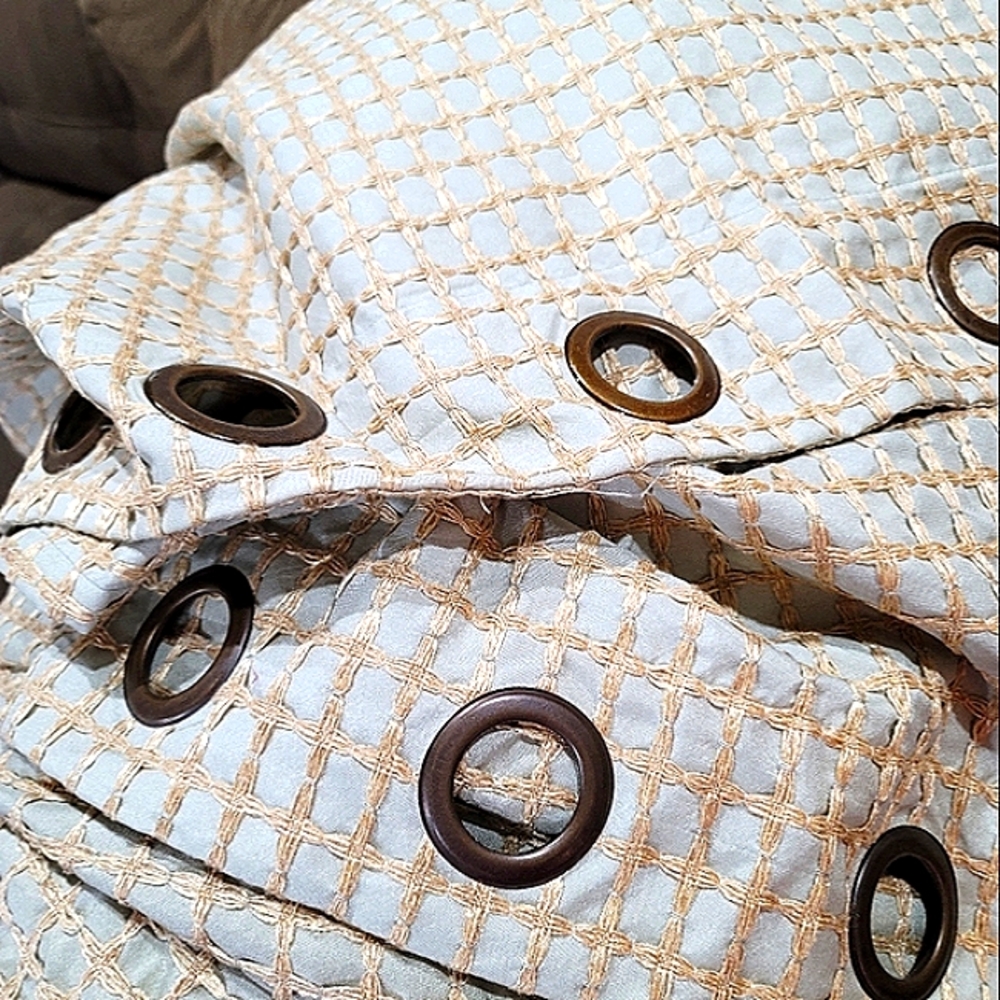 4 Farmhouse style Curtain Panels